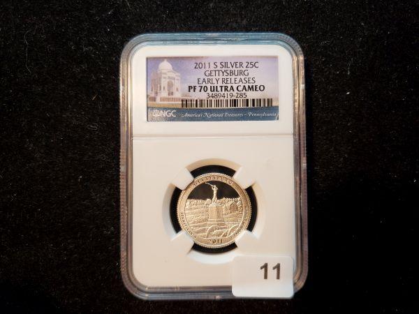 NGC 2011-S SILVER America the Beatiful Quarter PF 70 Ultra Came
