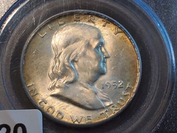 PCGS 1952-D Franklin Half Dollar MS-64 FBL