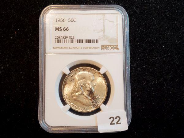 NGC 1956 Franklin Half Dollar MS-66