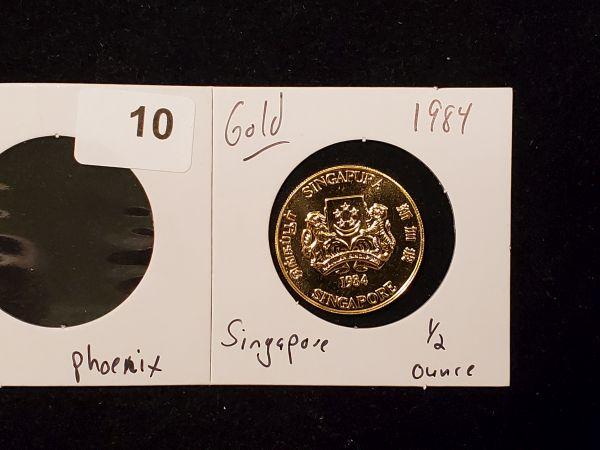 GOLD! Singapore 1984 Proof Gold Phoenix