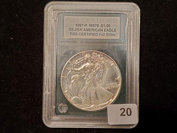 PGS 1987 American Silver Eagle MS-70