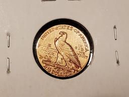 GOLD! Nice 1910 Incuse Indian $2.5 Gold quarter Eagle