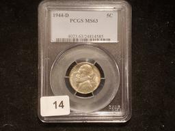 PCGS 1944-D Silver Jefferson Wartime Nickel in MS-63