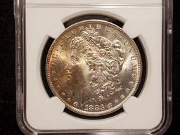 NGC 1883-O Morgan Dollar in MS-63