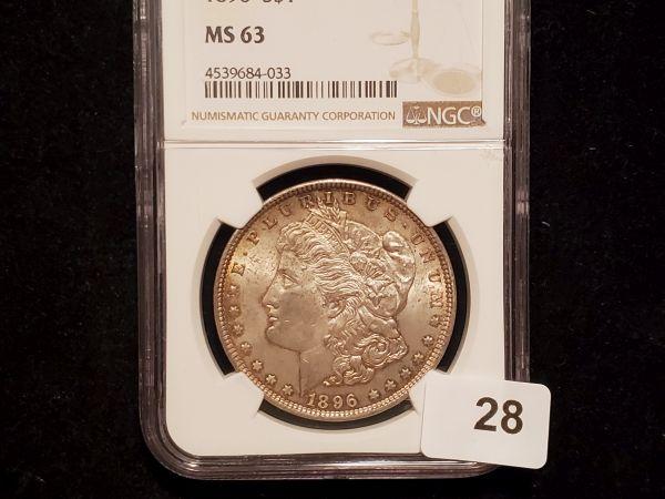 Better Date NGC 1896 Morgan Dollar in MS-63