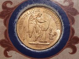 GOLD! 1898 France 20 franc in AU-BU