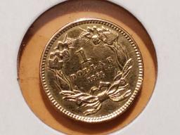 GOLD! Nice 1861 Type 3 Civil War One Dollar