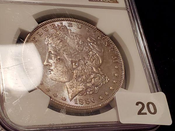 NGC 1886 Morgan Dollar in MS-63