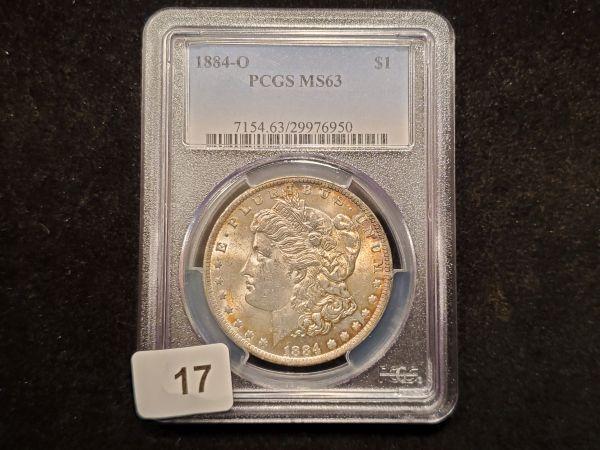 PCGS 1884-O/O Morgan Dollar in MS-63