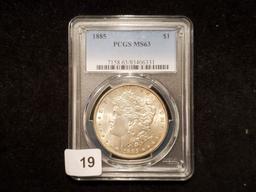 PCGS 1885 Morgan Dollar in MS-63