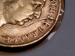 GOLD! Old gold! 1817 France 20 francs Error coin