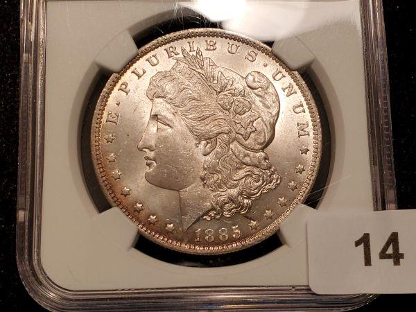 NGC 1885-O Morgan Dollar in MS-63