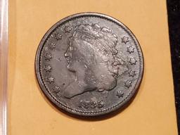 Even Nicer 1835 Classic Head Half Cent in Fine condition