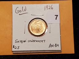 GOLD! 1926 Sesquicentennial $2.5 Commemorative Gold in AU-BU!