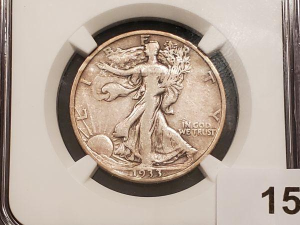 ***HIGHLIGHT***NGC 1933-S Walking Liberty Half Dollar Double die obverse