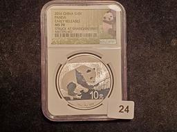 NGC 2016 China PANDA Silver 10 y in MS-70