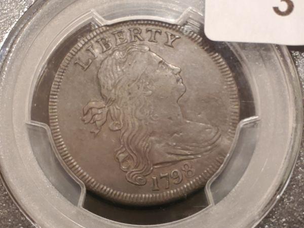 ***PCGS 1798 Draped Bust large Cent in Extra Fine-details