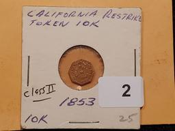 GOLD! 1853 California Gold Token