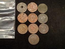 Ten Cull Large Cents
