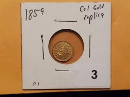 GOLD! 1859 California Gold Token replica