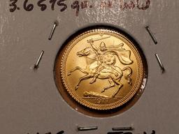 GOLD! 1977 Isle of Man 1/2 Sovereign
