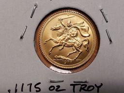 GOLD! 1977 Isle of Man 1/2 Sovereign