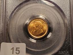 ***GOLD!! RARE! PCGS 2000 1/10 Krugerrand World Trade Center