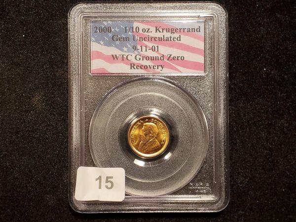 ***GOLD!! RARE! PCGS 2000 1/10 Krugerrand World Trade Center