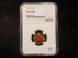 NGC 1941-S Wheat Cent in MS-65 RB