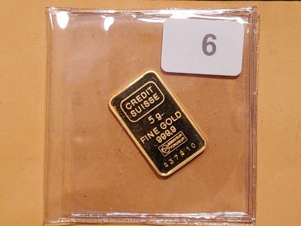 GOLD! Credit Suisse 5 gram gold bar