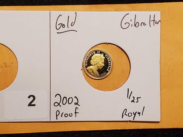 GOLD! Gibraltar 2002 1/25 royal Proof