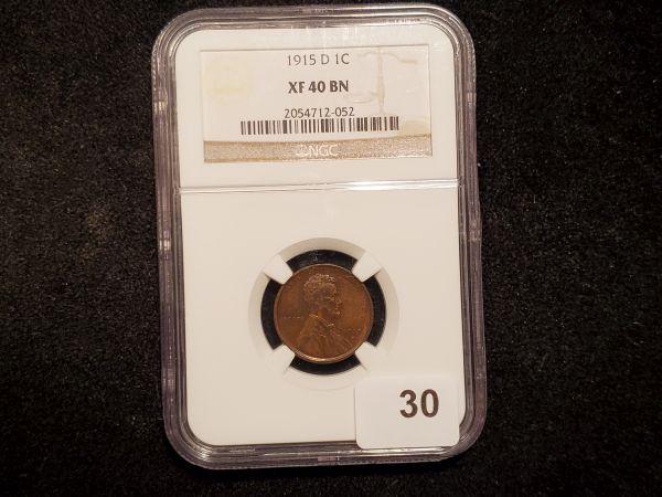 NGC Better Grade 1915-D Wheat Cent in Extra Fine 40