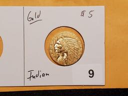 GOLD! Indian Head $5 gold half-eagle