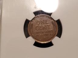 Good Looking Semi-key 1912-S NGC-slabbed Wheat cent in About Uncirculated 53