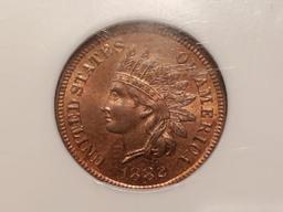 Gorgeous NGC 1882 Indian cent in MS-63 RB