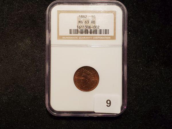 Gorgeous NGC 1882 Indian cent in MS-63 RB