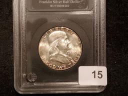 Slabbed nice Brilliant Uncirculated 1963 Franklin Half Dollar