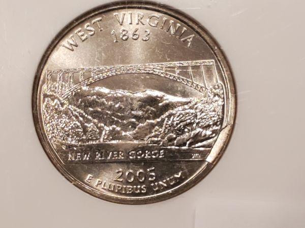 COOL ERROR! NGC 2005-P Statehood Quarter with Die Break