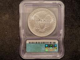 ICG 2004 American Silver Eagle in MS-69