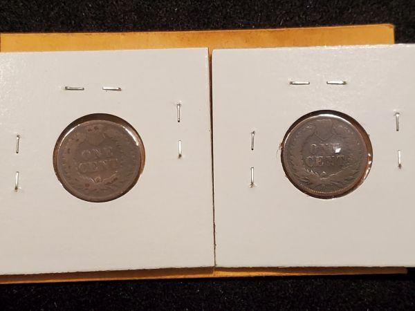 Two Semi-Key Indian Cents