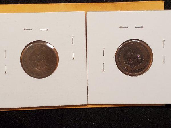 Two Semi-Key Indian Cents