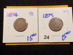 Two Semi-Key Indian Cents