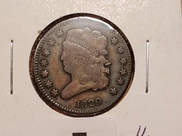 1829 Classic Head Half Cent in Fine 15