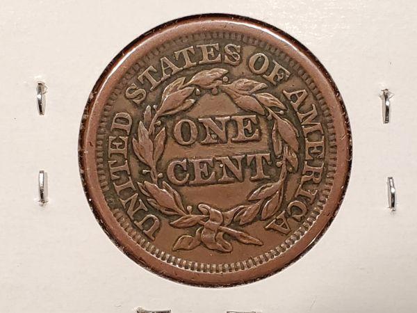 1850 Braided Hair Large Cent in Extra Fine plus