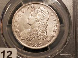 PCGS 1832 Bust Half Dollar Large Letters About Uncirculated - details