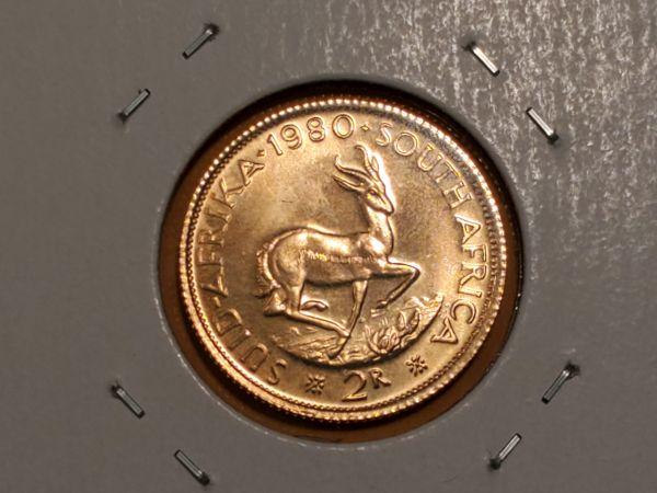 GOLD! South Africa 2 rand from 1980