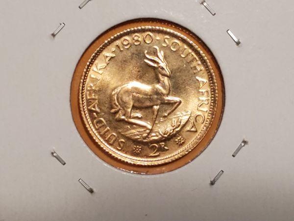 GOLD! South Africa 2 rand from 1980