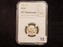 NGC 1929 Buffalo Nickel in MS-62