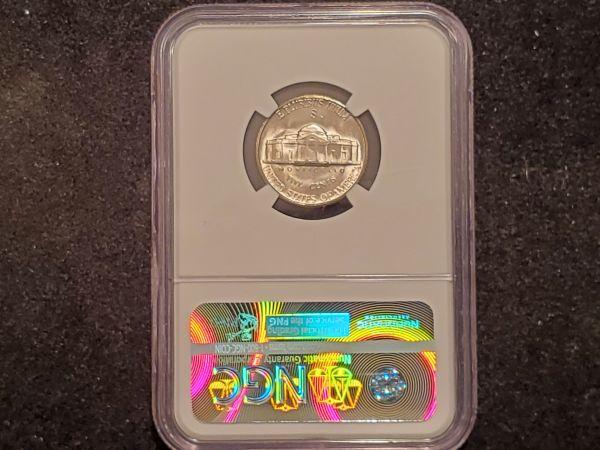 NGC 1945-S Silver Wartime Jefferson Nickel in MS-66