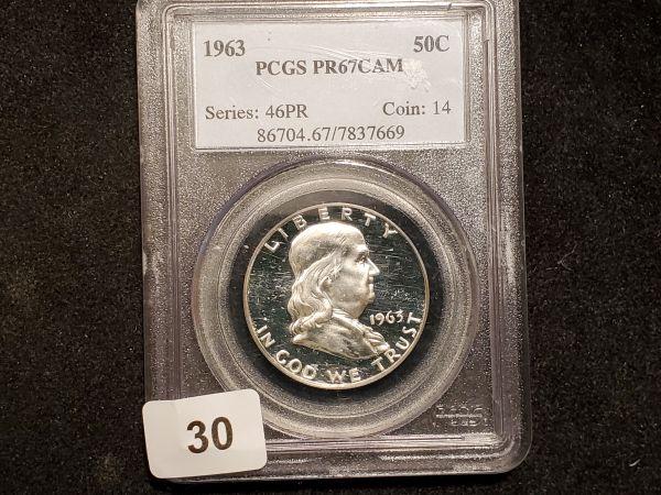 * PCGS 1963 Franklin Half Dollar in Proof 67 CAMEO!